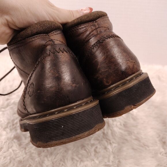 Vintage Dr Martens 12046 Brown Leather Lace Up Moc Ankle Chukka Boots Size 9 M - Picture 6 of 10